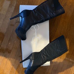 Jessica Simpson Sleek Black Heeled Boots